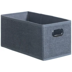 Caixa de arrumação cinza escuro 15x31cm