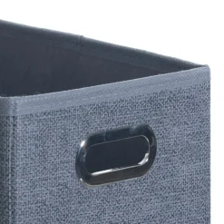 Caixa de arrumação cinza escuro 15x31cm