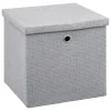 Caixa de arrumação cinza 31x31cm