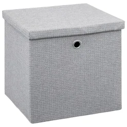 Caixa de arrumação cinza 31x31cm