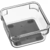 Caixa de arrumação com fundo cinza 9x9cm