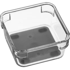 Caixa de arrumação com fundo cinza 9x9cm