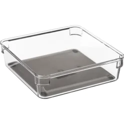 Caixa de arrumação com fundo cinza 16x16cm