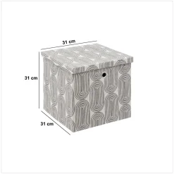 Caixa de arrumação com padrão 31x31cm
