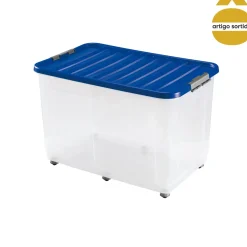 Caixa de arrumação com rodas 150l