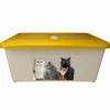 Caixa de arrumação decorativa gato 40l