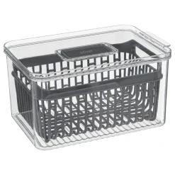 Caixa de arrumação empilhável para frigorífico 15,5x24cm