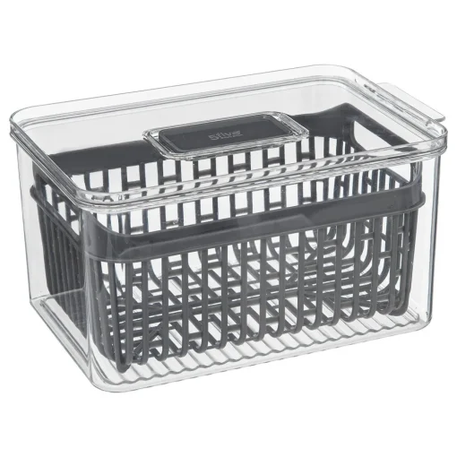 Caixa de arrumação empilhável para frigorífico 15,5x24cm