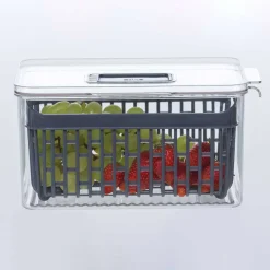 Caixa de arrumação empilhável para frigorífico 15,5x24cm