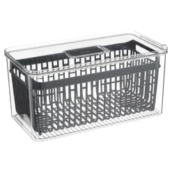 Caixa de arrumação empilhável para frigorífico 16x32cm