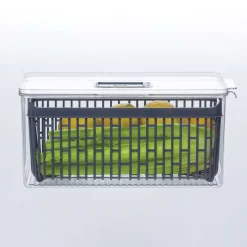 Caixa de arrumação empilhável para frigorífico 16x32cm