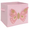 Caixa de arrumação FORET ENCHANTEE rosa 29cm