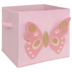 Caixa de arrumação FORET ENCHANTEE rosa 29cm