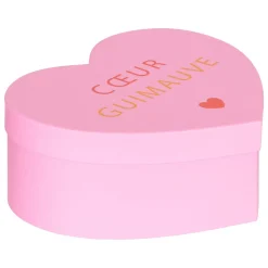 Caixa de arrumação forma DE coração rosa 8,5cm