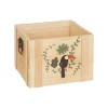 Caixa de arrumação JUNGLE bege em mdf 25x25cm