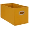 Caixa de arrumação mostarda 15x31cm