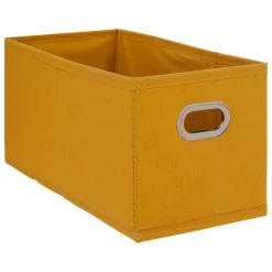 Caixa de arrumação mostarda 15x31cm