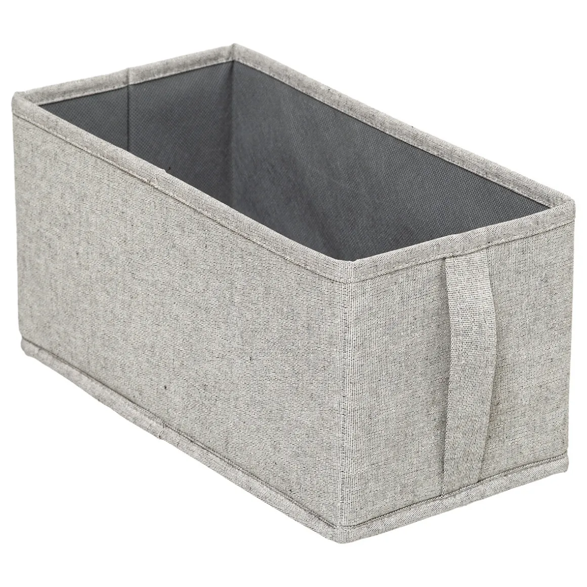 Caixa de arrumação ORGA cinza com tampa