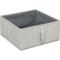 Caixa de arrumação ORGA cinza com tampa