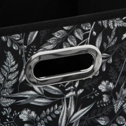 Caixa De Arrumação Preta Botanical 31x31cm