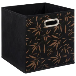 Caixa De Arrumação Preta Casual 31x31cm