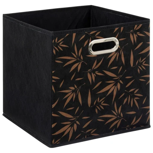 Caixa De Arrumação Preta Casual 31x31cm
