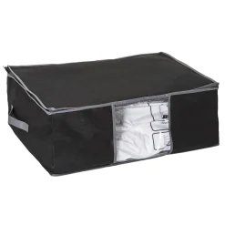 Caixa de arrumação preta em vácuo