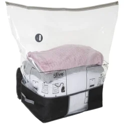 Caixa de arrumação preta em vácuo