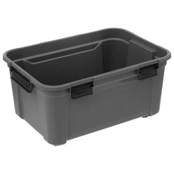 Caixa de arrumação preta 80l
