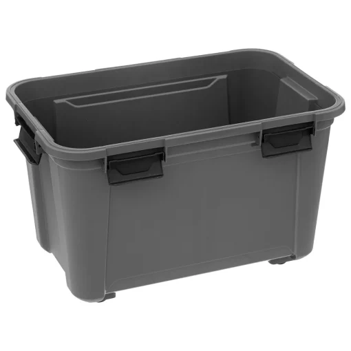 Caixa de arrumação preta 55l