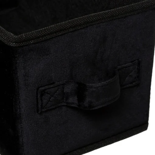 Caixa de arrumação preto veludo