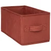 Caixa de arrumação SIENNA terracota em veludo 15x15x31cm