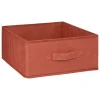 Caixa de arrumação SIENNA terracota em veludo 15x31cm