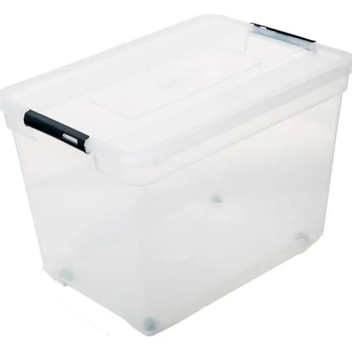 Caixa de arrumação SOLUTION transparente 100l