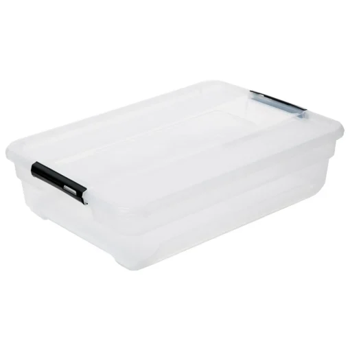 Caixa de arrumação SOLUTIONS transparente 38l