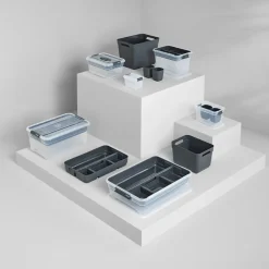 Caixa de arrumação SOLUTIONS transparente 18l