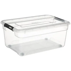 Caixa de arrumação SOLUTIONS transparente 40l