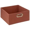 Caixa de arrumação terracota 31x31cm