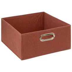 Caixa de arrumação terracota 31x31cm