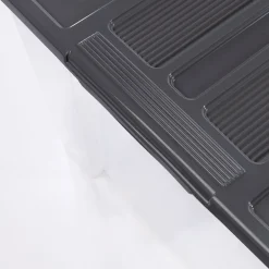 Caixa de arrumação TEX-BOX com tampa cinza 70l