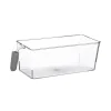 Caixa de arrumação transparente com pegas 12,5x30cm