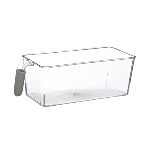 Caixa de arrumação transparente com pegas 12,5x30cm