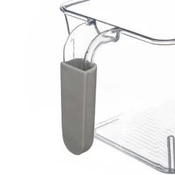 Caixa de arrumação transparente com pegas 12,5x30cm