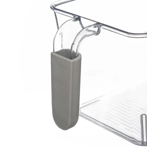 Caixa de arrumação transparente com pegas 12,5x30cm