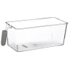 Caixa de arrumação transparente com pegas 17,5x30cm
