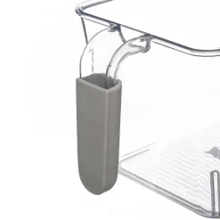Caixa de arrumação transparente com pegas 17,5x30cm
