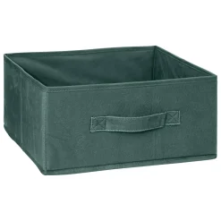Caixa de arrumação verde em veludo 15x31cm