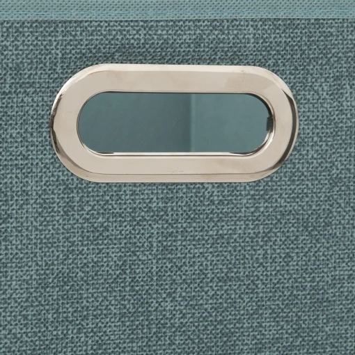 Caixa de arrumação verde água 31x31cm