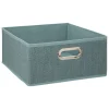 Caixa de arrumação verde água 15x31cm