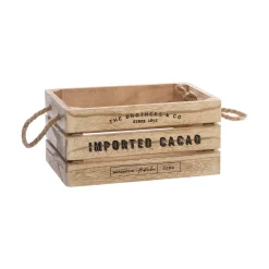 Caixa de madeira bege decorada COLONIAL